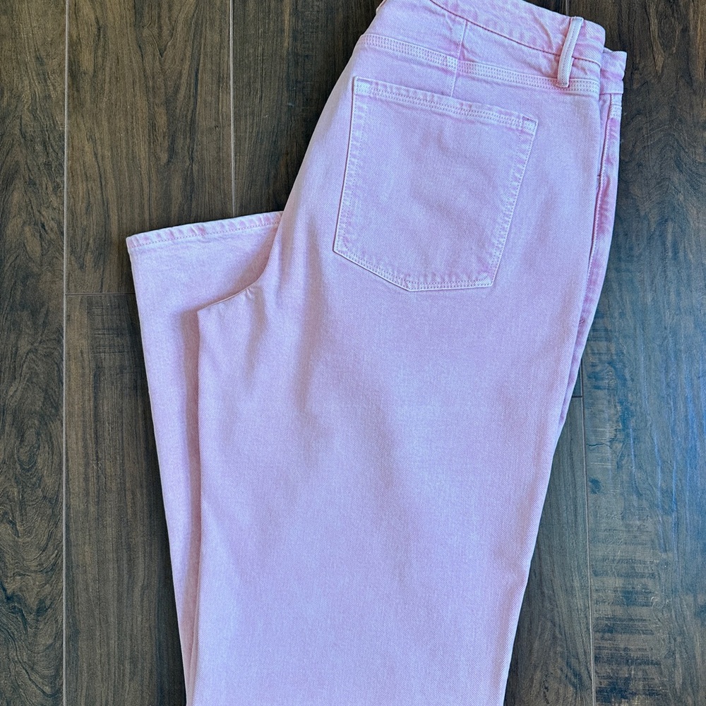 Good American Pastel Pink Straight-Leg Jeans